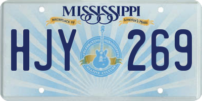 MS license plate HJY269