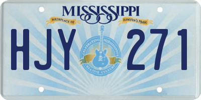 MS license plate HJY271