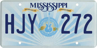 MS license plate HJY272