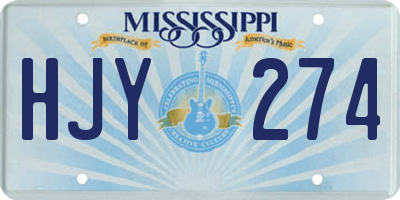 MS license plate HJY274