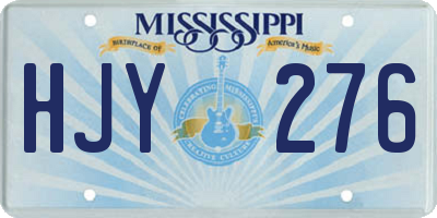MS license plate HJY276