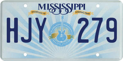 MS license plate HJY279