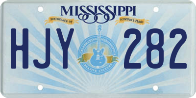 MS license plate HJY282