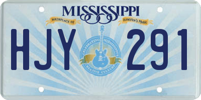 MS license plate HJY291