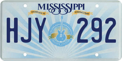 MS license plate HJY292