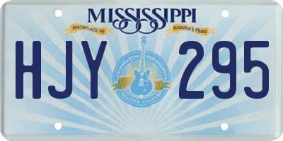 MS license plate HJY295
