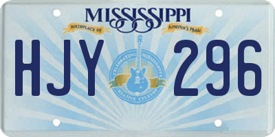 MS license plate HJY296