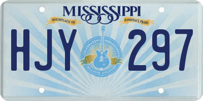MS license plate HJY297