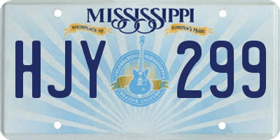 MS license plate HJY299