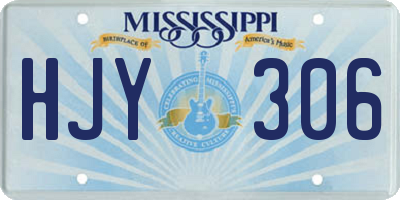 MS license plate HJY306