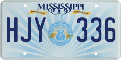 MS license plate HJY336