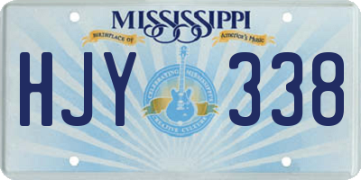 MS license plate HJY338