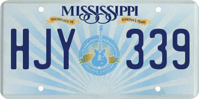 MS license plate HJY339