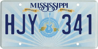 MS license plate HJY341