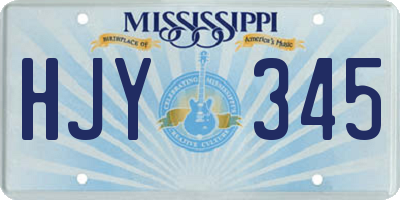 MS license plate HJY345