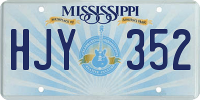 MS license plate HJY352