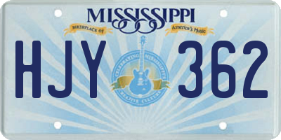 MS license plate HJY362