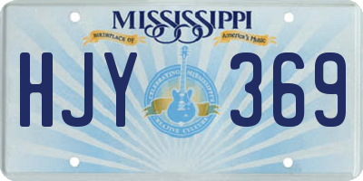 MS license plate HJY369