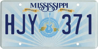 MS license plate HJY371