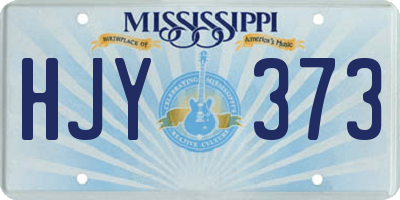 MS license plate HJY373