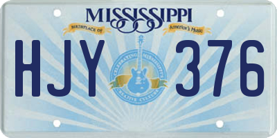 MS license plate HJY376