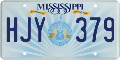 MS license plate HJY379