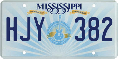 MS license plate HJY382