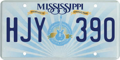 MS license plate HJY390