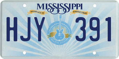 MS license plate HJY391