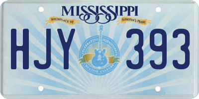 MS license plate HJY393