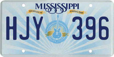 MS license plate HJY396