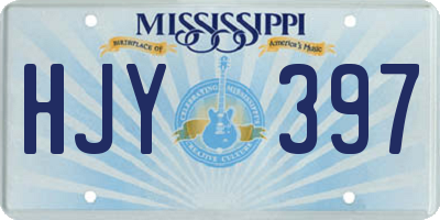 MS license plate HJY397