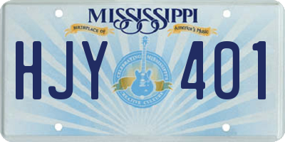 MS license plate HJY401