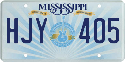 MS license plate HJY405