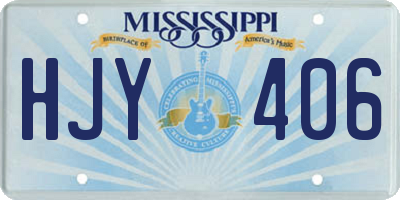 MS license plate HJY406