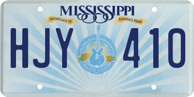 MS license plate HJY410
