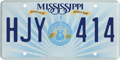 MS license plate HJY414