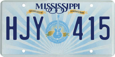 MS license plate HJY415