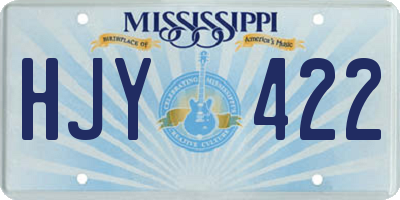 MS license plate HJY422
