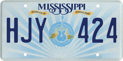 MS license plate HJY424
