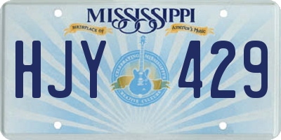 MS license plate HJY429