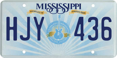 MS license plate HJY436