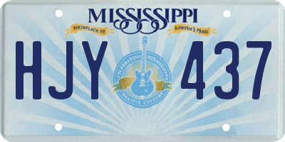 MS license plate HJY437