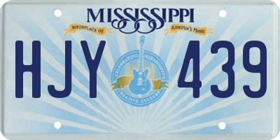 MS license plate HJY439