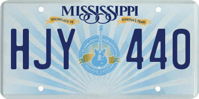 MS license plate HJY440