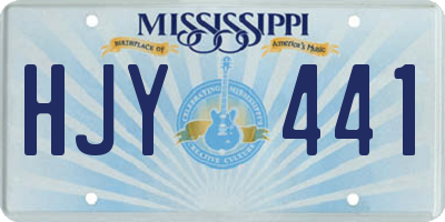 MS license plate HJY441