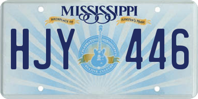 MS license plate HJY446