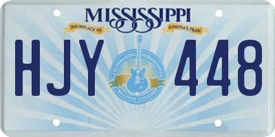 MS license plate HJY448
