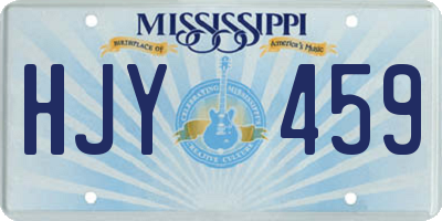 MS license plate HJY459