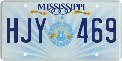 MS license plate HJY469